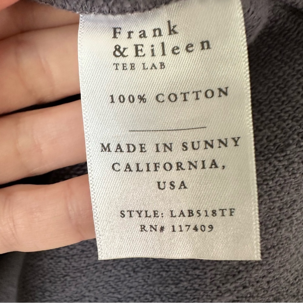 Frank & Eileen Effie Funnel Neck Capelet Top Fleece Elephant Gray SZ S - Picture 4 of 7